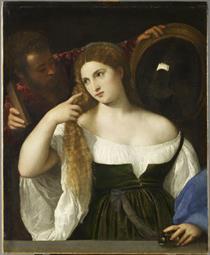 Mujer ante el espejo - Tiziano