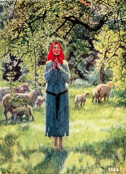 Jeanne D'arc Priant, 1919 - Eleanor Fortescue-Brickdale