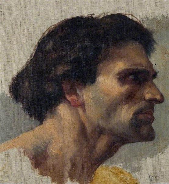 Study of a Head - Charles William Mitchell
