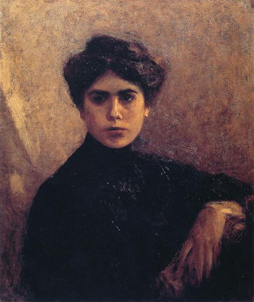 Portrait of an Italian Lady - Fujishima Takeji