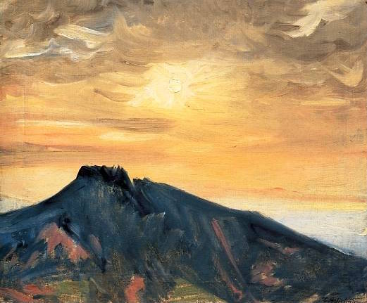 Sunrise over Mount Goken, 1932 - 藤島武二