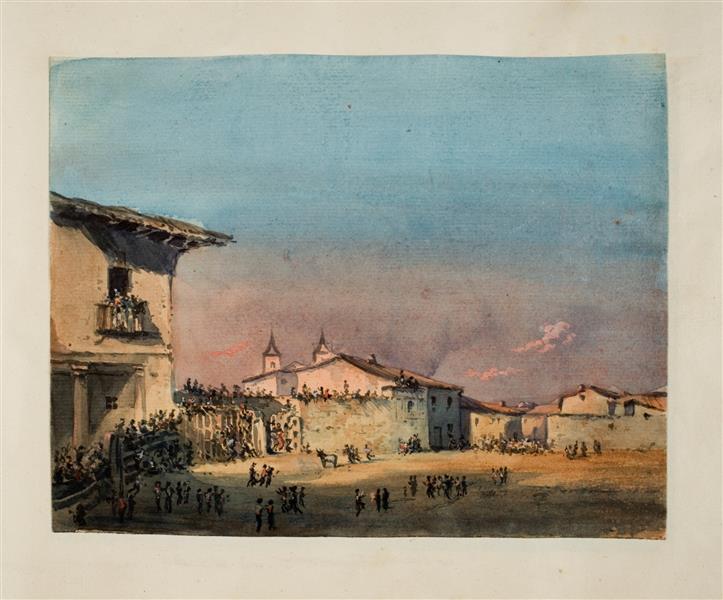 Bullfight Festival in El Escorial, c.1858 - Martín Rico