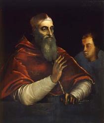 Pope Paul III with a Nephew - Sebastiano del Piombo