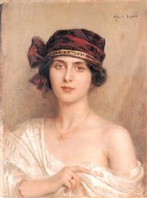 Portrait of a young lady - Albert Lynch