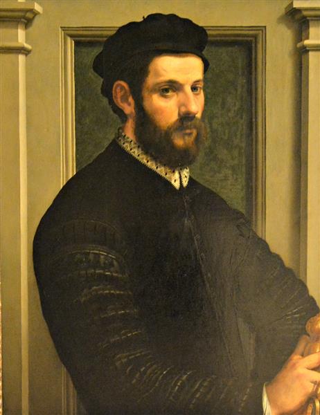 Self-portrait in gentleman's clothes - Francesco de' Rossi (Francesco Salviati), "Cecchino"