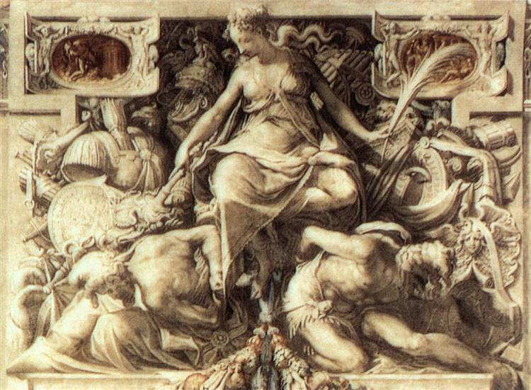 Allegory of Peace Burning Arms, 1543 - 1545 - Francesco de' Rossi (Francesco Salviati), "Cecchino"