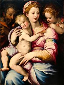 Holy Family with Saint John the Baptist - Francesco de' Rossi (Francesco Salviati), "Cecchino"