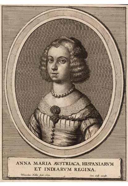 Anna Maria, Queen of Spain - Wenceslaus Hollar