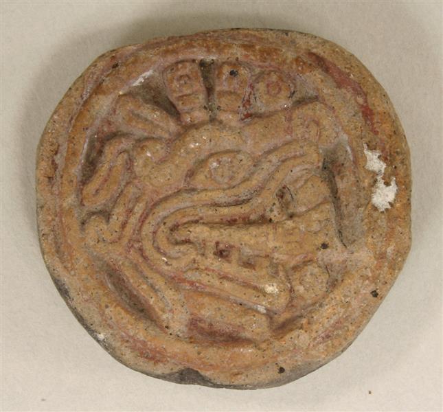 Stamp, Feline Profile, c.1300 - c.1521 - Aztec Art