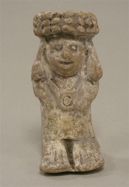 Standing Female with Headdress - Aztec Art