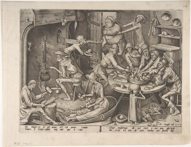 The Thin Kitchen, 1563 - Pieter Brueghel el Viejo