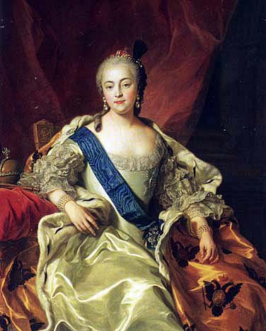 Portrait of Empress Elizabeth Petrovna, 1760 - Charles-Andre van Loo (Carle van Loo)