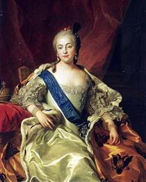 Portrait of Empress Elizabeth Petrovna - Charles-Andre van Loo (Carle van Loo)