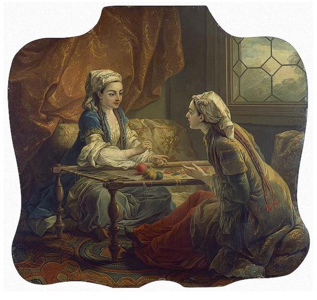 Deux Sultanes Faisant De La Broderie, 1750 - Charles-Andre van Loo (Carle van Loo)