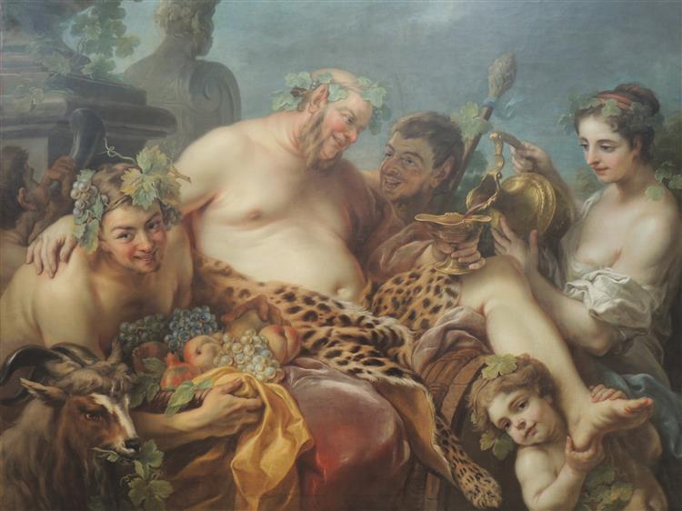 The Drunkenness of Silenus - Шарль-Андре ван Лоо