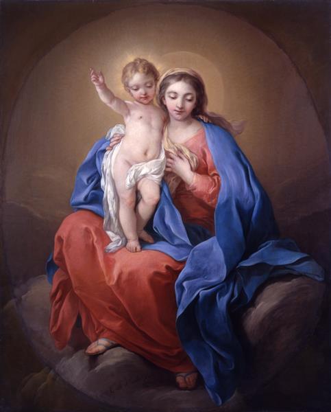Virgin and Child, 1738 - Шарль-Андре ван Лоо