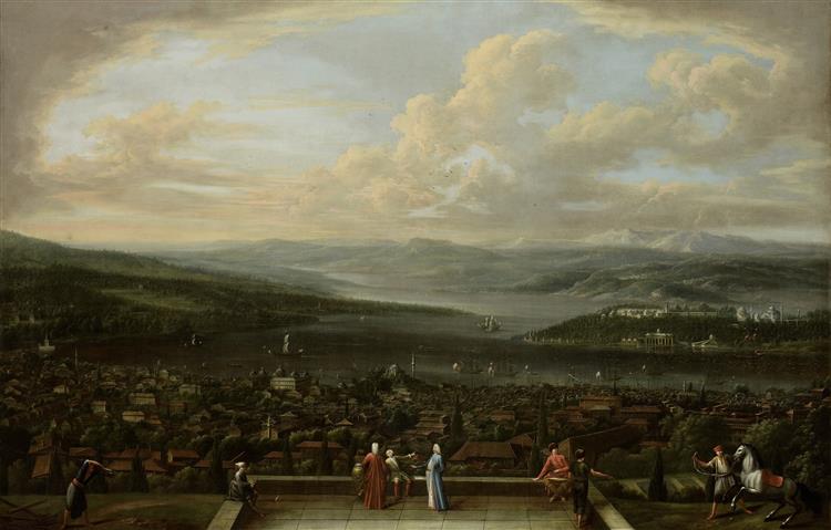 View Of Istanbul From The Dutch Embassy In Pera, 1720 - 1737 - Jean Baptiste Vanmour