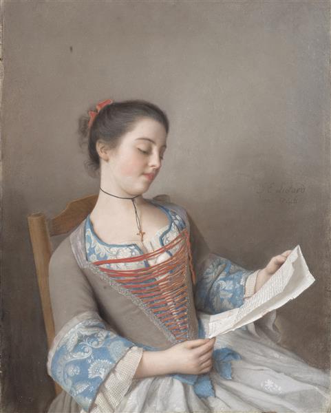 La Liseuse, 1746 - Жан-Этьен Лиотар
