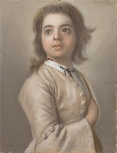 Half-life study of a boy, c.1736 - c.1738 - Jean-Étienne Liotard