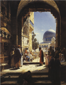 At the Entrance to the Temple Mount, Jerusalem - Gustav Bauernfeind