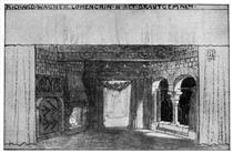 Stage design for Richard Wagner's opera "lohengrin", Act 3, Bridal Chamber - Alfred Roller