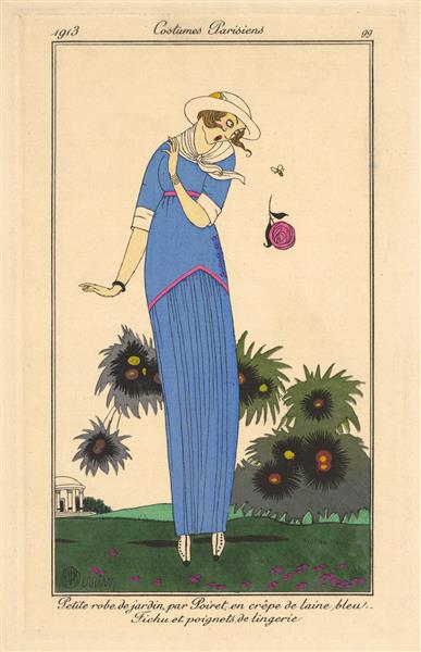 Costumes Parisiens. Petite Robe De Jardin, 1913 - Жорж Барбье
