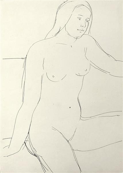 Nude sitting, c.1965 - 1975 - Hryhorii Havrylenko