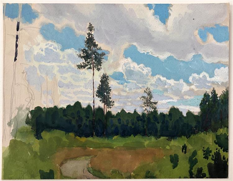 Summer landscape, c.1955 - Hryhorii Havrylenko
