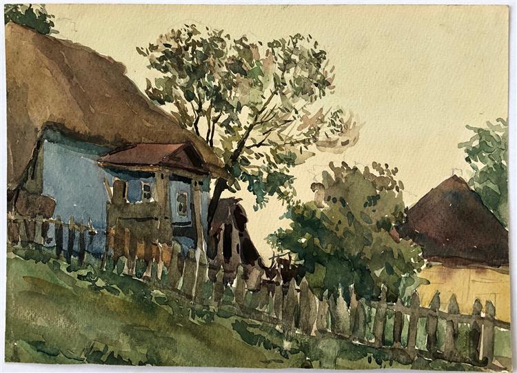 Blue house, 1950 - Hryhorii Havrylenko