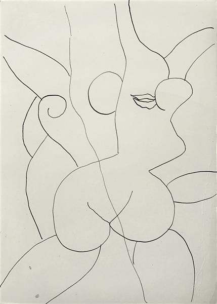 Composition with nude, 1963 - Hryhorii Havrylenko