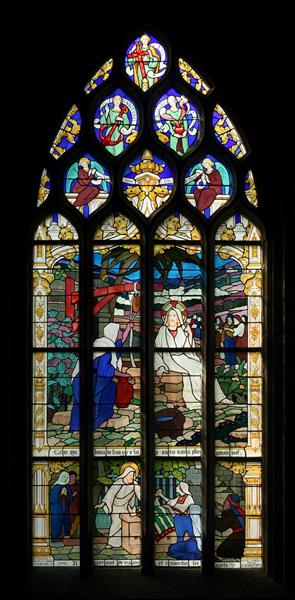 Jesus and the Samaritan woman. Eglise Saint-Sulpice de Fougères, 1919 - Ludovic Alleaume