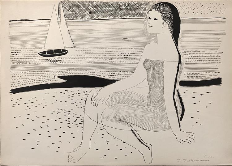 A Girl and a boat, 1962 - Hryhorii Havrylenko