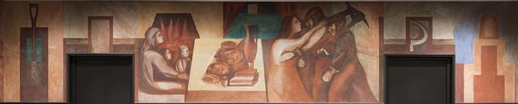 Call to Revolution and Table of Universal Brotherhood (Homecoming of the Worker of the New Day), 1930 - 1931 - Jose Clemente Orozco