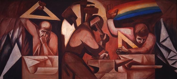 Call to Revolution and Table of Universal Brotherhood (Science, Labor and Art), 1930 - 1931 - Jose Clemente Orozco
