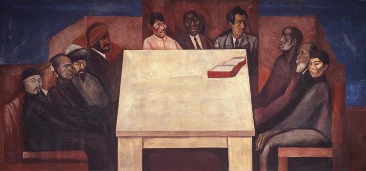 Call to Revolution and Table of Universal Brotherhood (Table of Universal Brotherhood), 1930 - 1931 - Jose Clemente Orozco
