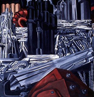 Panel 14. The Machine - The Epic of American Civilization, 1932 - 1934 - Хосе Клементе Ороско
