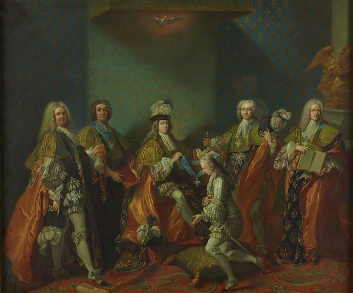 Louis XV Remettant Le Cordon De L'ordre Du Saint-esprit Au Comte De Clermont Dans La Chapelle De Versailles, 3 Juin 1724 - Jean-Baptiste van Loo
