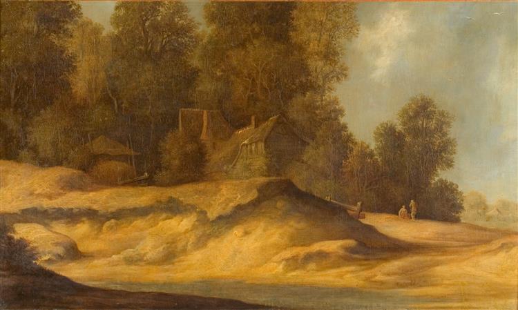 Boomrijk Landschap Met Hoeven - Salomon van Ruysdael