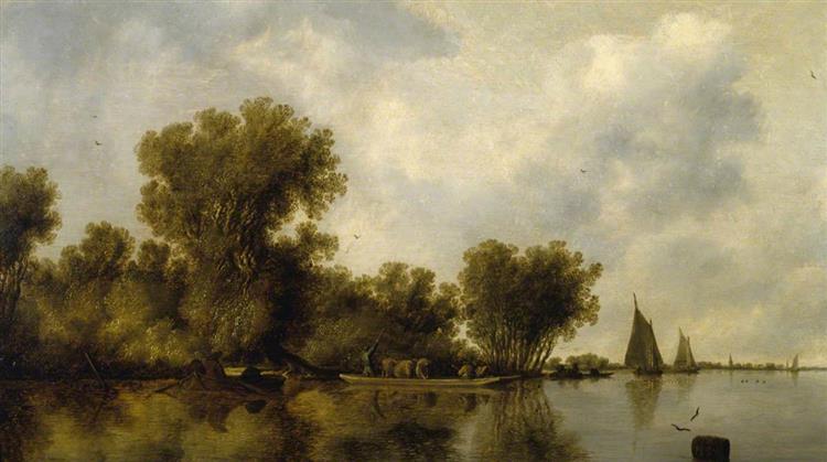 River Scene - Salomon van Ruysdael