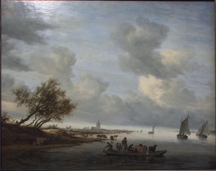 Ferry boat near Arnhem, 1651 - Salomon van Ruysdael
