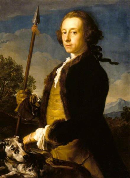 Sir Matthew Fetherstonhaugh, 1st Bt. as a Hunter with a Wild Boar Spear, 1751 - Pompeo Batoni