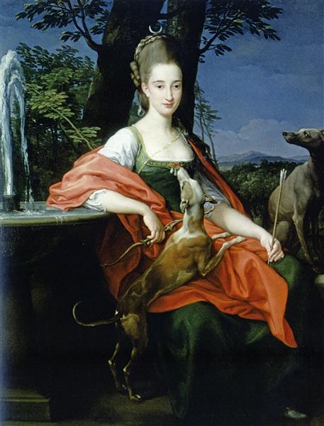 Portrait of a Lady as Diana, 1776 - Помпео Батоні