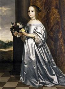 Portret Van Henrietta Françisca Prinses Van Hohenzollern - Gerrit van Honthorst