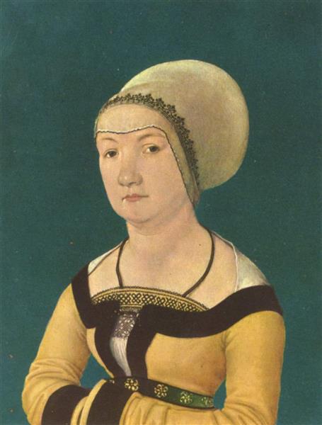 Porträt Einer 34 Jährigen Frau, c.1516 - c.1517 - 老漢斯‧霍爾拜因