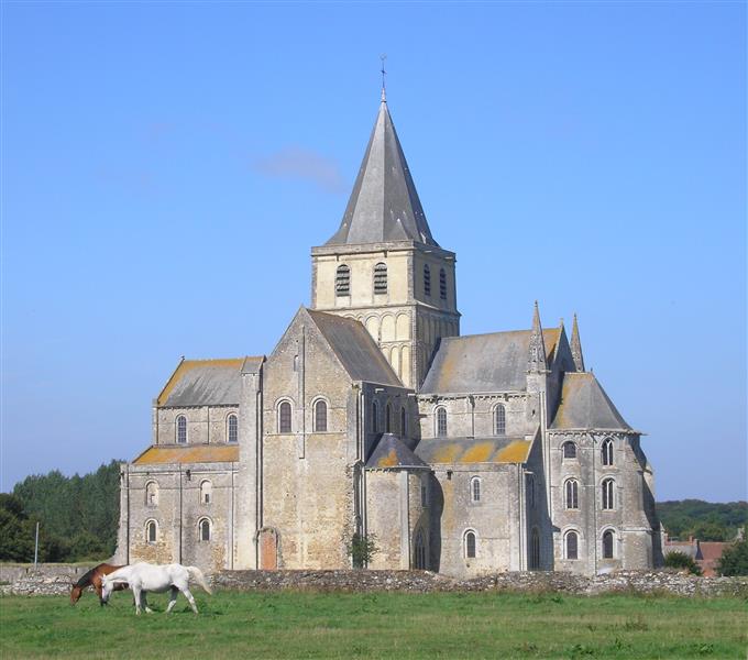 Cerisy Abbey, Normandy, France, 1032 - Романская архитектура