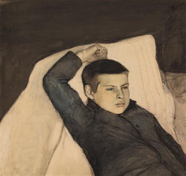 Reclining Boy, 1892 - Магнус Енкель