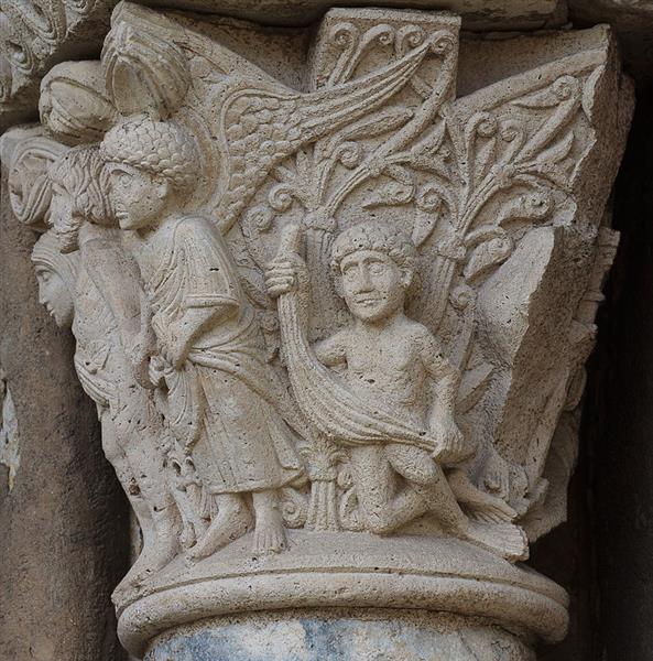Капітель, Базиліка Сен-Сернен, Франція, 1180 - Романська архітектура