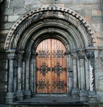 Portal of St Mary's Church, Bergen, Norway - Architecture romane