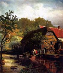 Westphalian Watermill - Андреас Ахенбах