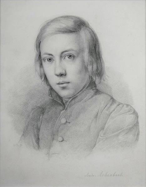Self Portrait, c.1880 - Андреас Ахенбах